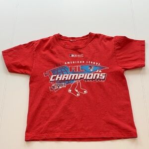 Authentic Collection Boys Large Red American League Champions Red Sox T-Shirt